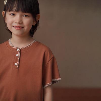 Kids' 2026 Summer Embroidered Short-Sleeve T-Shirt