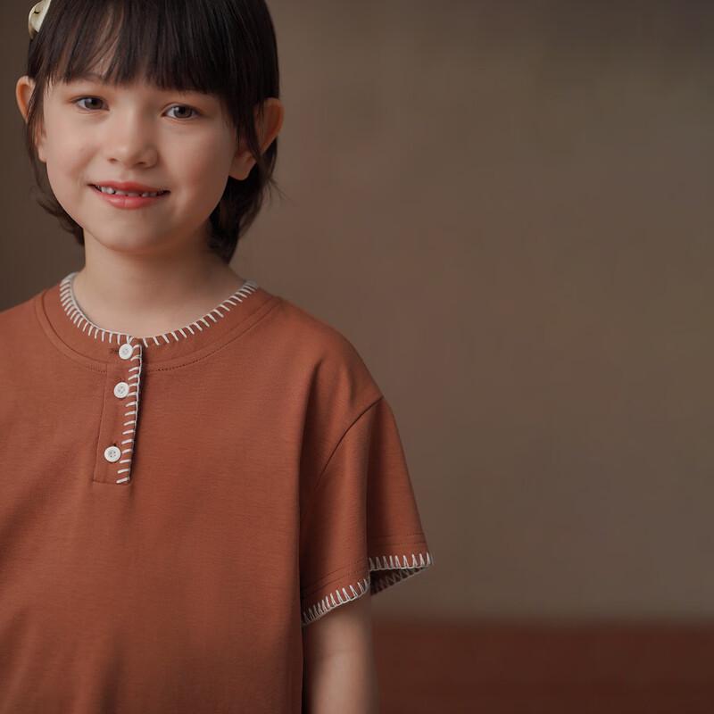 Kids  2026 Summer Embroidered Short-Sleeve T-Shirt 110