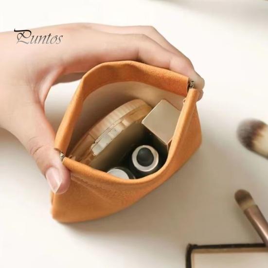 2 Pcs Sunglasses Pouch Soft Auto-Closing Stylish Case Faux Leather Anti-Scratch Lining Compact Glasses Bag Microfiber Screen Cleaning Bag