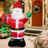 NEW Inflatables Christmas Santa Hold Present Gift Bag Outdoor Decorations with LED Christmas Blow Up Yard Xmas Decoration