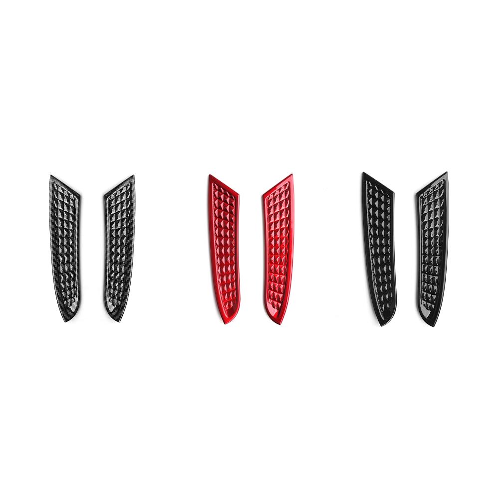 2PCS Carbon Fiber Red Black Taillight Trim Covers Frame Trim For Kia EV6 2022-2026 Exterior Accessories