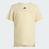 Adidas D4T Quick Dry T Shirts Men's Yellow Crew Neck Moderate