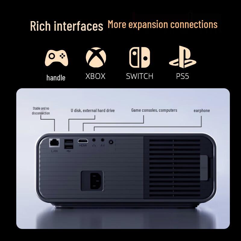 Super Lion S8 Full HD 4K Compatible Smart Projector (CN Version)