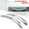 735455041 735455042 Paar Auto Frontstoßstange Obere Zierleiste Chrom Carbon Zierleiste Für FIAT 500 2008‑2015 Frontstoßstange Unterer Kühlergrill Zierleiste