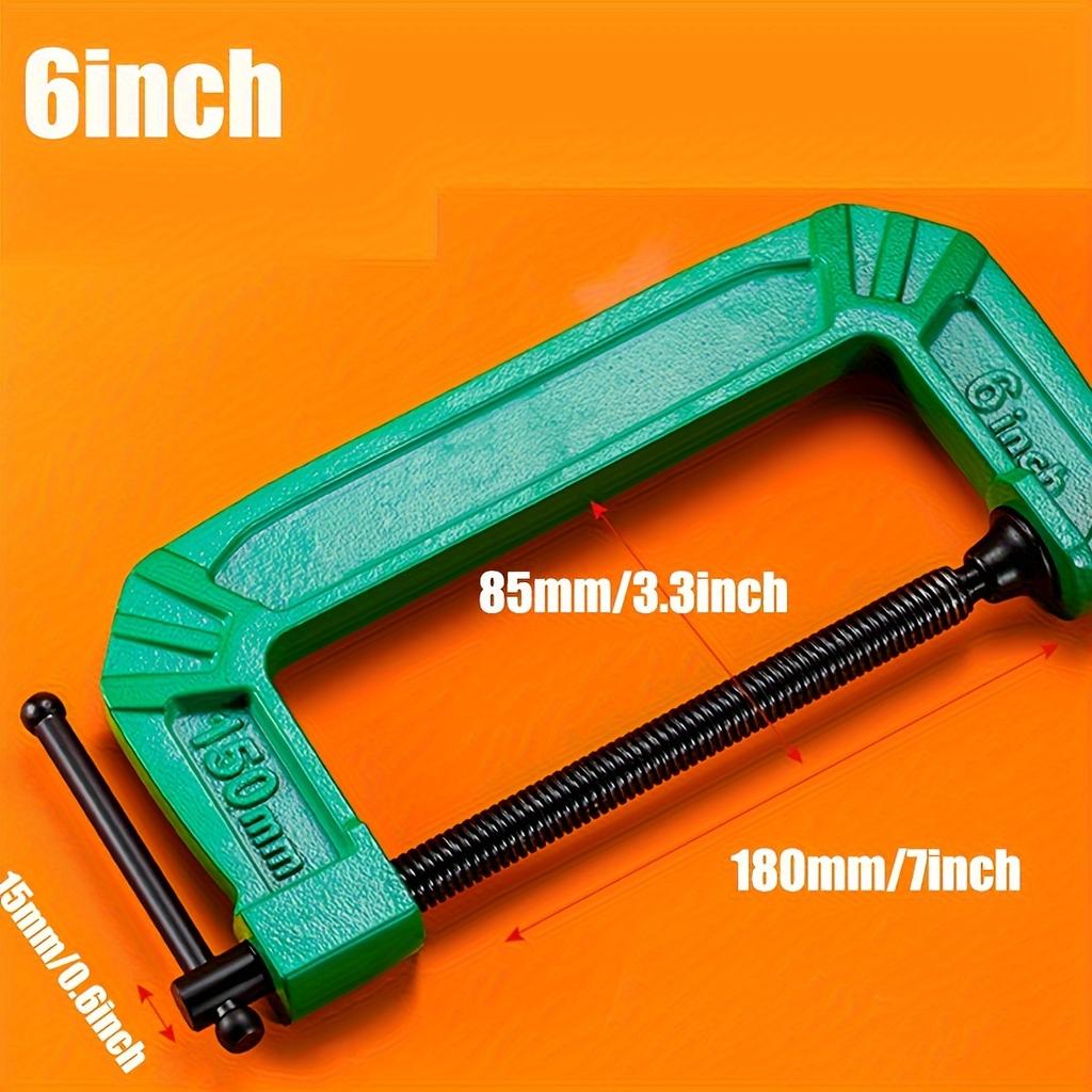 6 Inch Thickened Heavy Duty G-Clamp Set Clamps Jaw Opening Clamps with Sliding T-Bar Handle for Woodworking Metalworking Welding