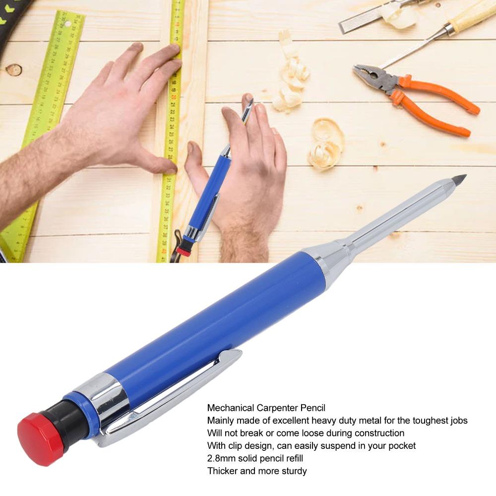 Deep Hole Tip Mechanical Carpenter Pencil Long Nose Tip Construction Pencil  For Woodworking