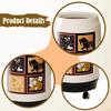 Decorative Large Capacity Trash Can with Universal Wheels for Kitchen, Vanity, Garage, RV.