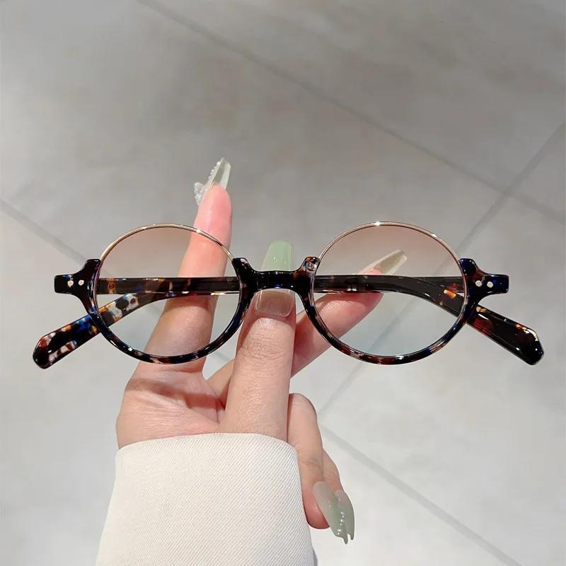 Retro Half Frame Round Sunglasses Punk Hip Hop UV400 Trendy Fashion Women Street Shooting Trendy Accessories