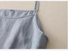 Plus Size Women's Cotton Linen Spaghetti Strap Tank Top: Lightweight Sleeveless Summer Outerwear & Base Layer