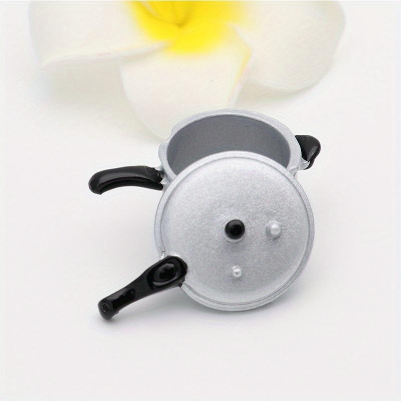 1PC Cooking Utensil Pressure Cooker Autoclave Simulation Kitchen Tools 1:12 Scale Dollhouse Miniature Kitchen