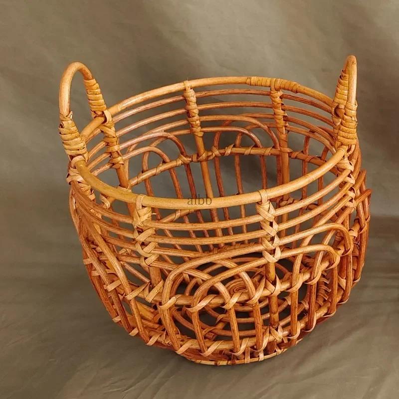 Baby Doll Toy Newborn Photography Posing Shooting Studio Assisted Boys Girls Gift Baby Photo Props Retro Basket Weaving