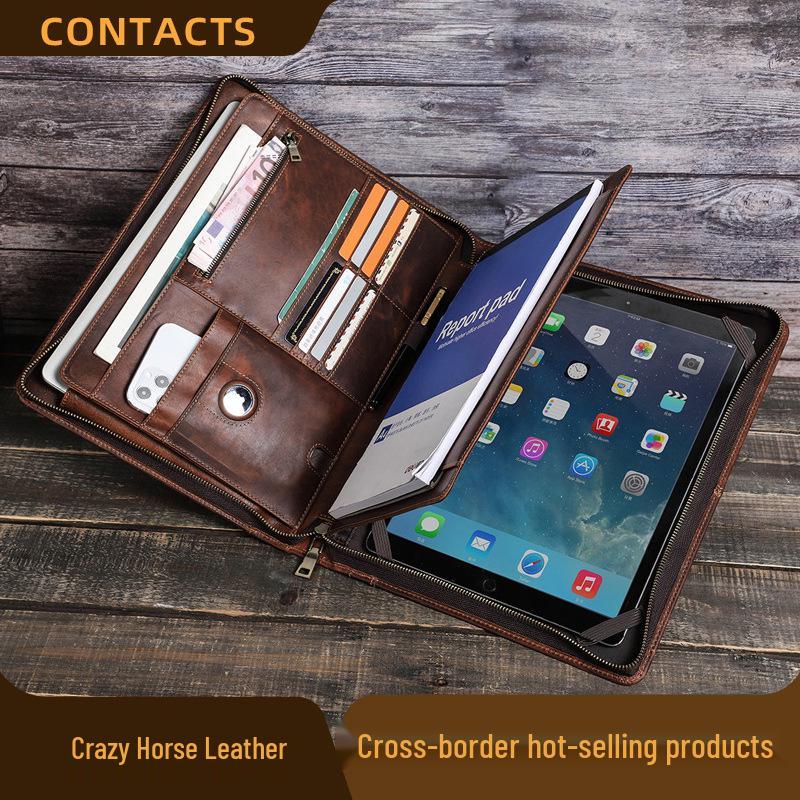 Genuine Leather Multifunctional Protective Case for iPad Pro 12.9"