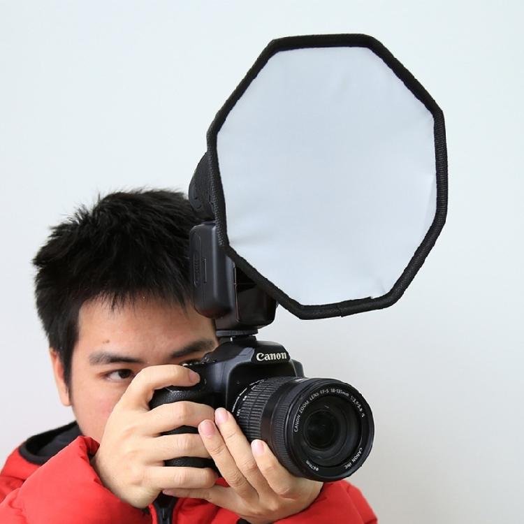 Lightweighted Octagon Camera Flash Diffuser 20cm For Professional Photographers Softening Harsh Camera Flashlights