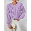 Women S Crew Neck Pullover Knit Sweater Solid Color Casual Long Sleeve