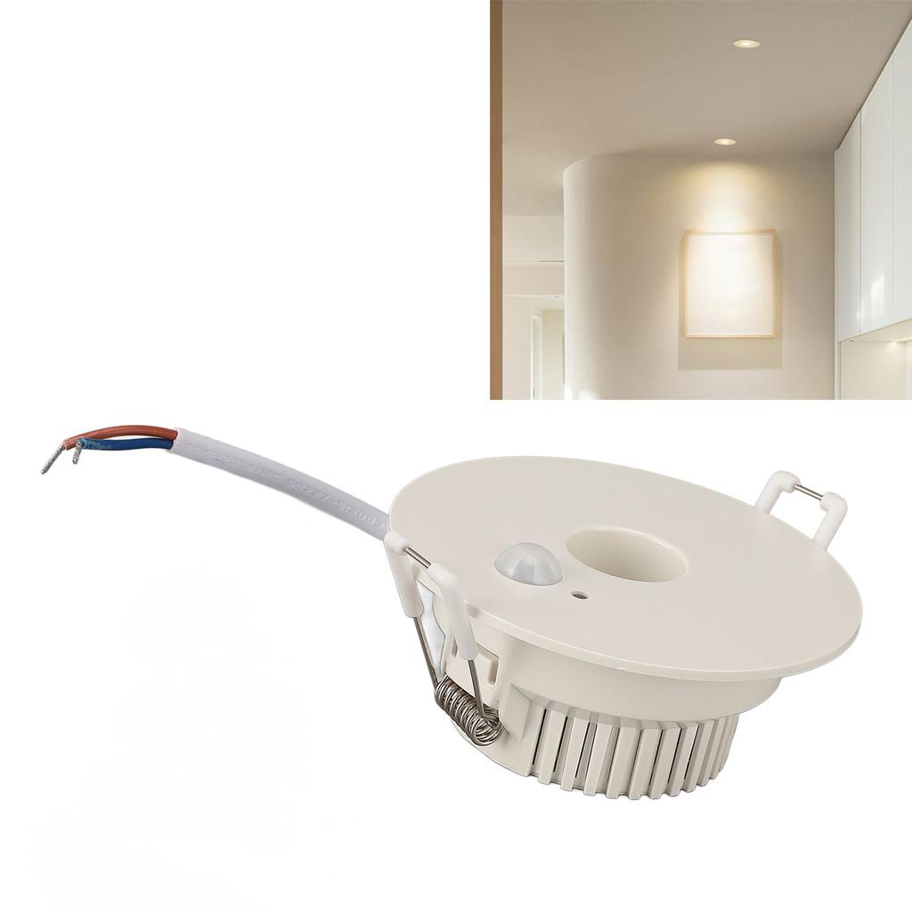 Deckenleuchte PIR Bewegungssensor 9W 4000K LED Energiesparend Rund Einbau-Downlight für Flur Entr