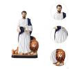 Sophist and Lion Statue Home Decor Creative Artwork for Office Indoor Shelf
