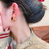 Silver Needle Pearl Flower Earrings - Luxurious Autumn/Winter Studs for Women