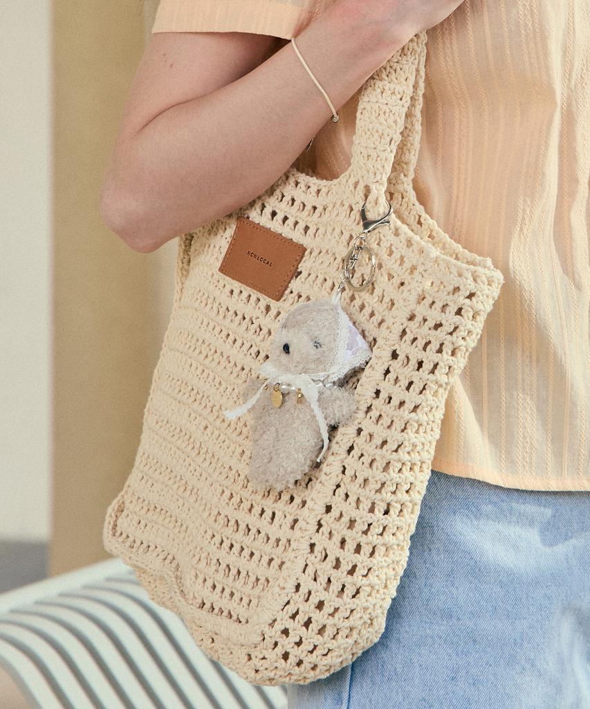 Nonlocal Knit Square Bag - Ivory