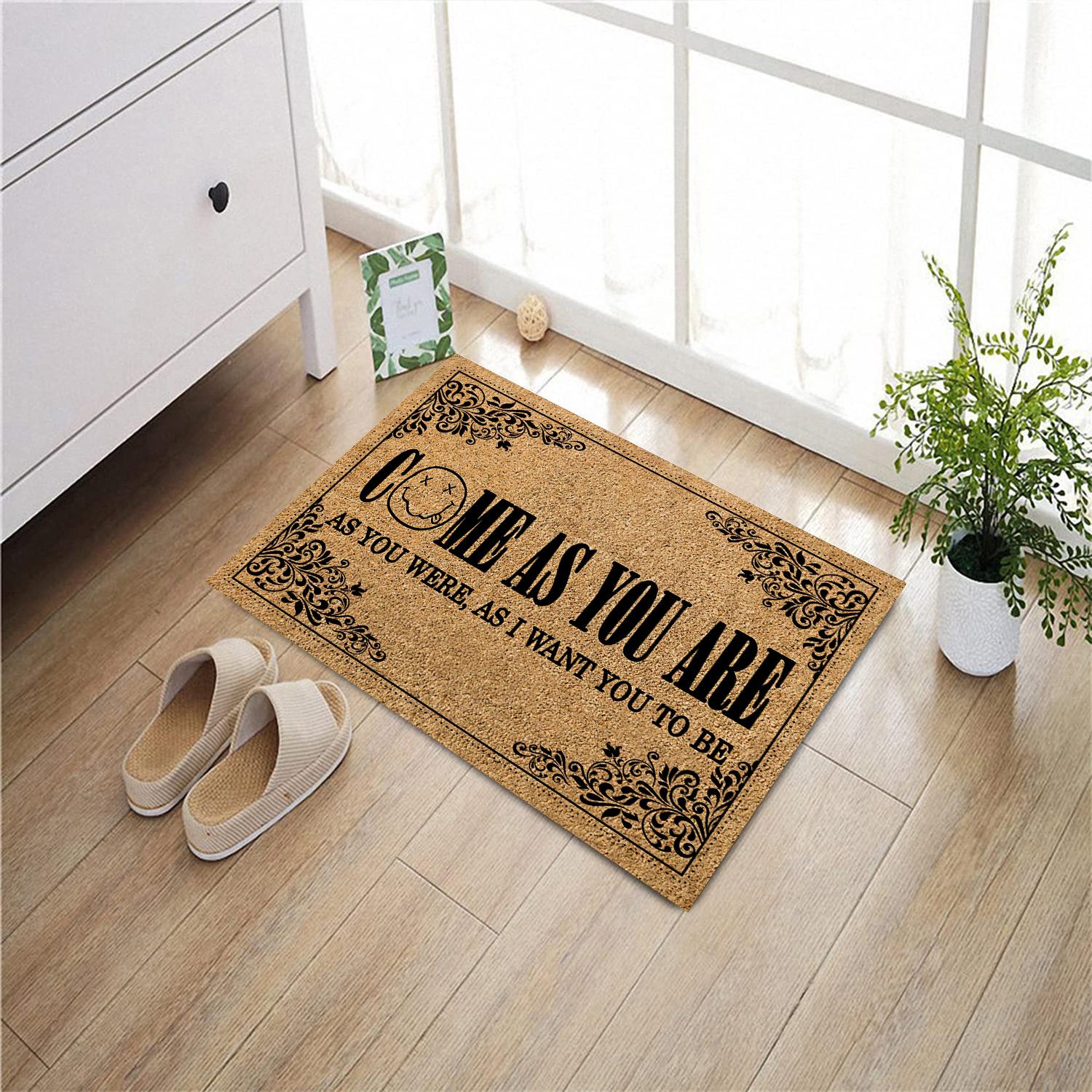 Kom Zoals Je Bent Entree Deurmat Antislip Rubberen Vloermatten Ins Stijl Portiek Kleed Entree Deurmat Huisdecoratie Tapijt 23.6x15.7 Inch