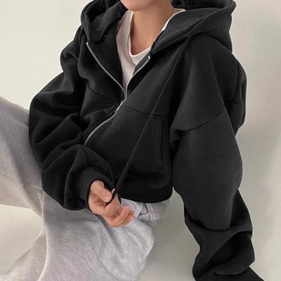 Yousheng, toamnă, primăvară, haină pentru femei, cu glugă, cu șnur, mâneci lungi, buzunare, cu fermoar, elastic, cu manșetă, hanorac sport largi, jachetă ocazională de zi cu zi