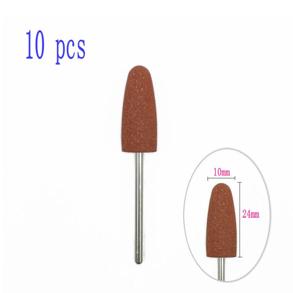6pcs/10pcs Silicone Rubber Dental Polishing Polisher Grinders Nail Drill Bits for Electric Manicure 2.35mm Shank