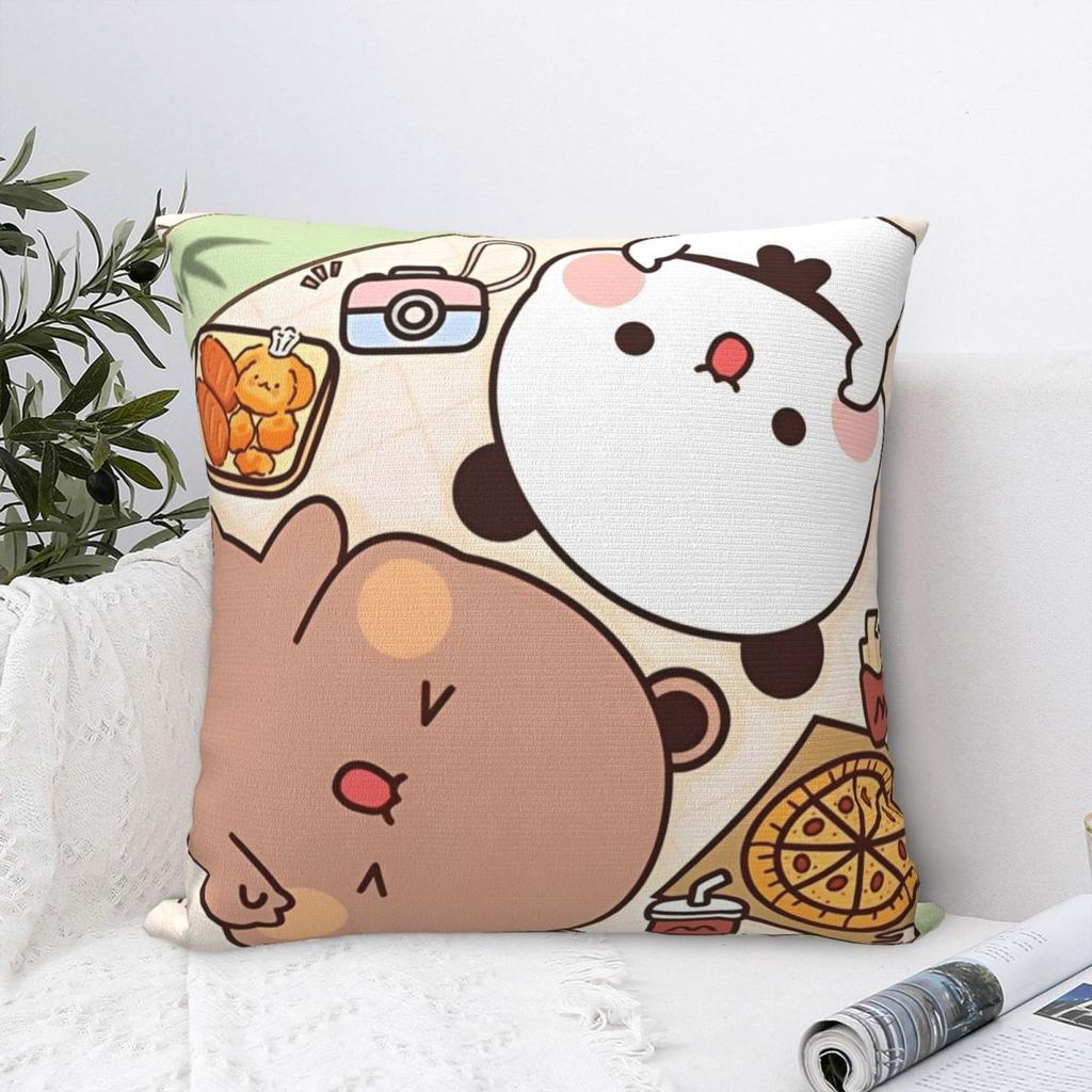 Decorative Pillowcase Bubu Dudu Bear And Panda Merch Chair Pillow Case Cover Square Multiple Sizes