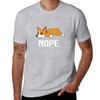 Nope Corgi , Corgi love Funny dog pembroke welsh funny dog sayings mom dad T-Shirt vintage mens big and tall t shirts