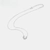 Full Moissanite Necklace for Women Pure Silver Moon Design Laboratory Diamond Pendant Fashion Luxury Jewelry