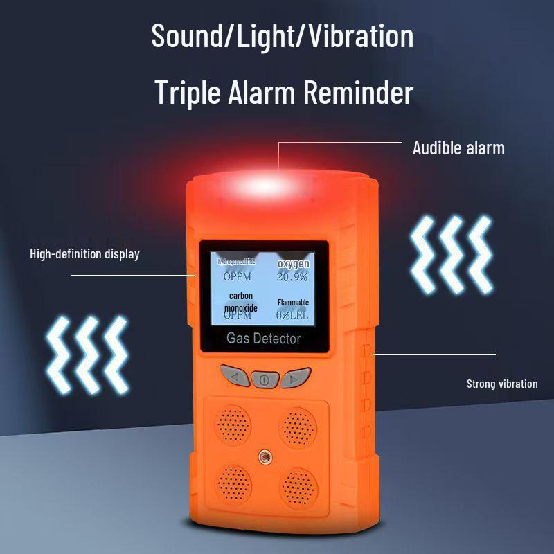 Handheld Four-in-One Gas Detector for Combustible, Oxygen, Industrial, and Tunnel Safety