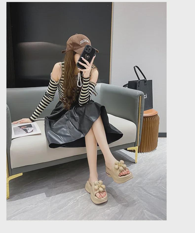 2023 Women's Fashion Thick-Soled Heightening Non-Slip Slippers for Indoor & Outdoor Winter Wear