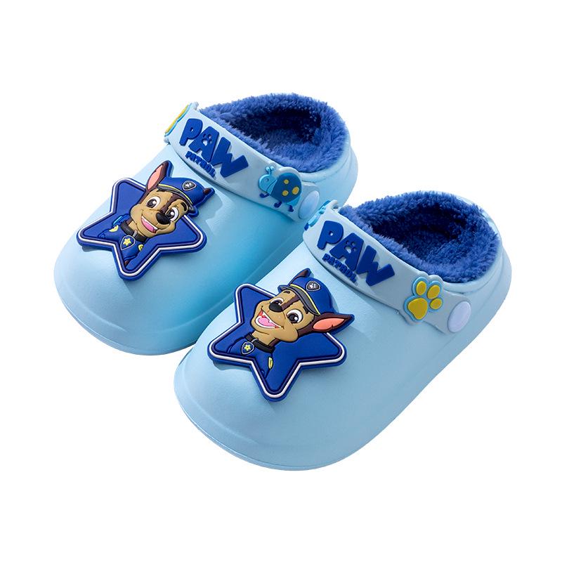 PAW Patrol Toddler Fleece-Lined Waterproof Cotton Slippers - Cute & Warm Winter Shoes