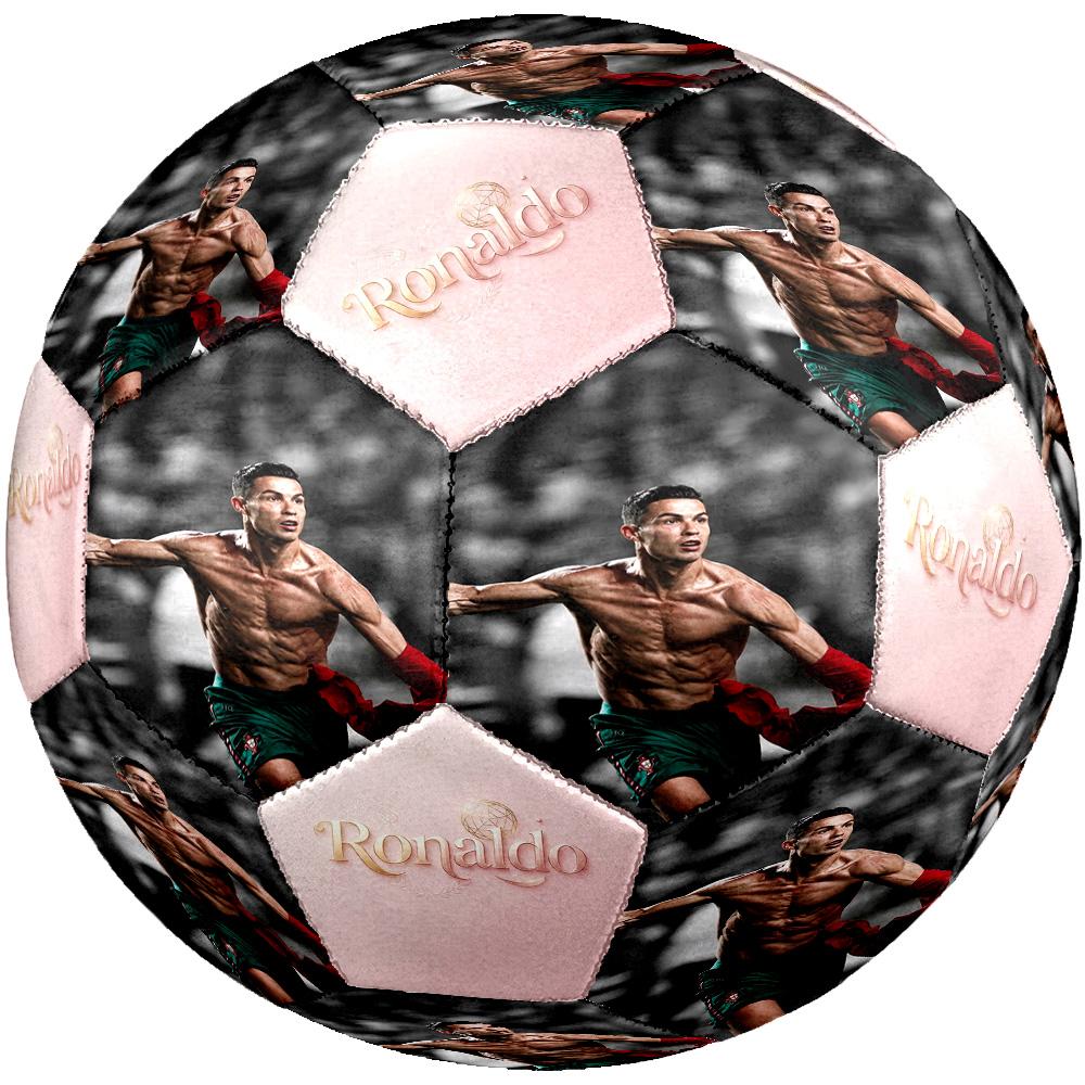 Ronaldo's Football Player Stadium Soccer Ball Size 5 Football Machine Sewn Indoor/Outdoor Training and Matches Unique Gift for Soccer Lovers