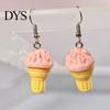 Women Dangle Earrings 1 Pair Cute Ice Cream Earrings, Fun Imitation Party Food Drop Summer Jewelry Gifts for Girls Ear
