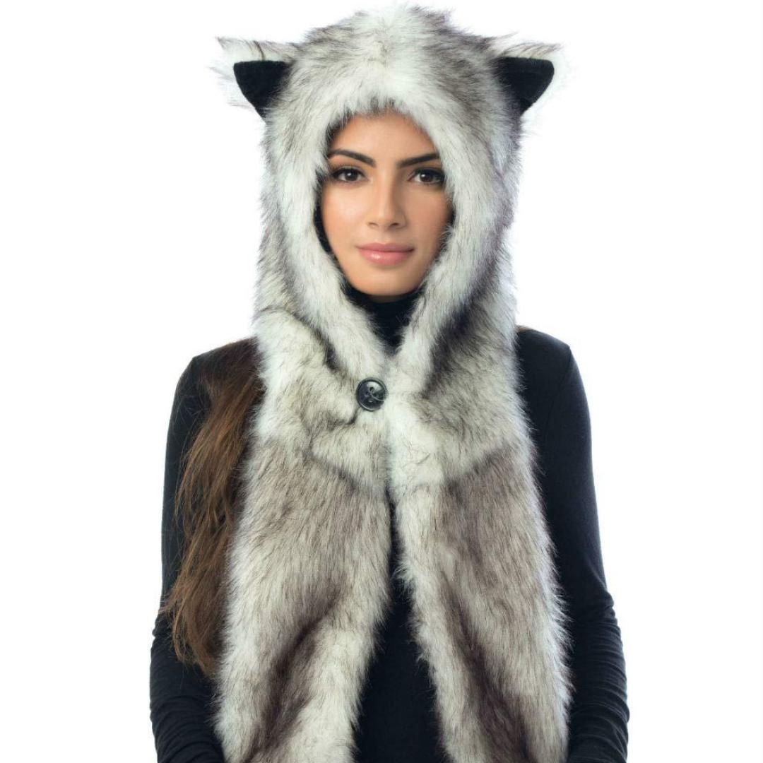 

Шапка из искусственного меха, мультяшная плюшевая шапка, шарф, перчатки, универсальная милая плюшевая шапка