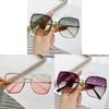 Fashion Unisex Frameless Gray Uv400 Sunglasses For Outdoor Activities And Parties