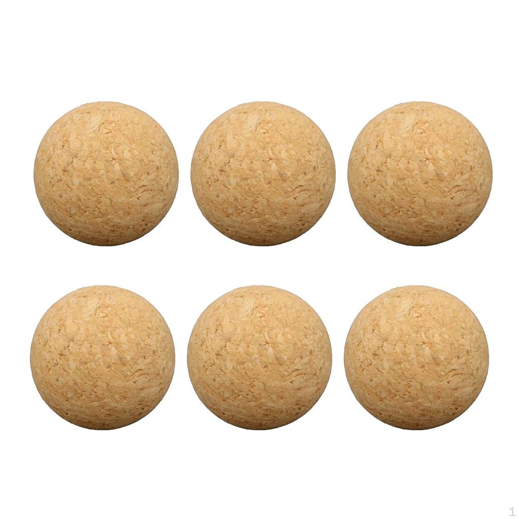 6 Pieces Cork Table Soccer Foosballs Replacements Mini