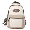 Color Block Student School Bag Men's Large Capacity Backpack Women Travel Couple Bag