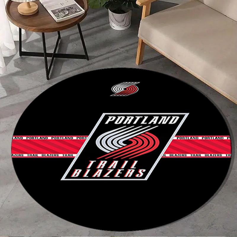 Portland Blazers Artwork Round Rug for Livingroom,Bedroom, Palyroom, Chair Rug, Area rug, Circle Carpet, Large Size Fan Christmas gift
