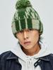 KND Navajo Pattern Hairy Beanie Green