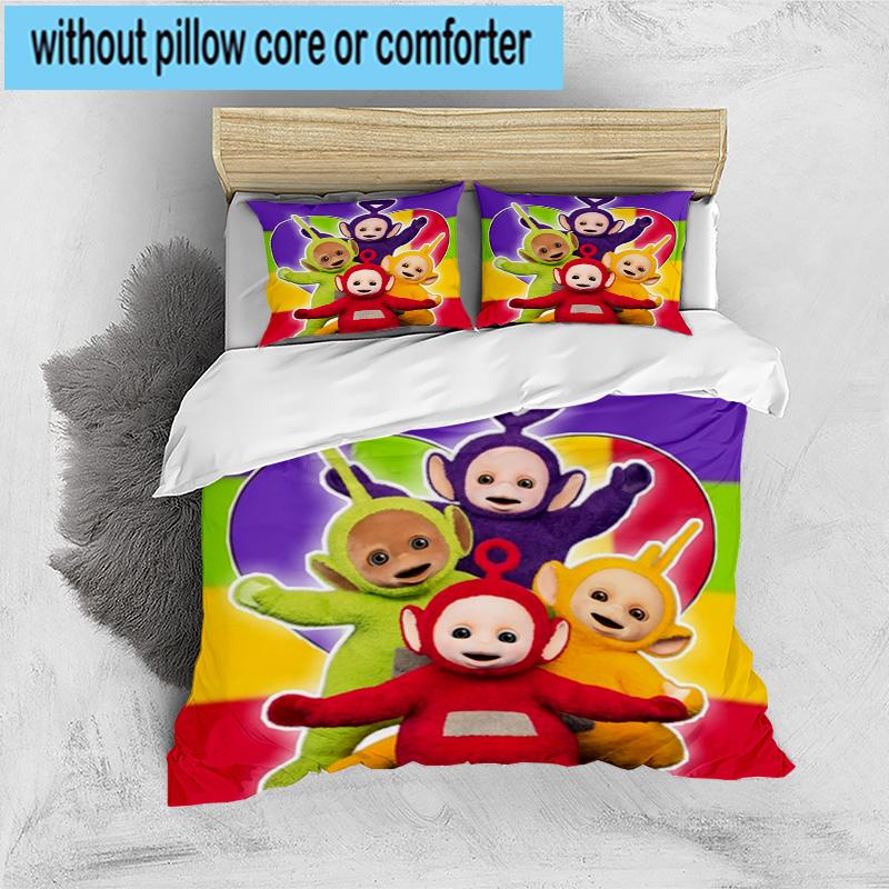 3PCS Teletu-bbies Celebrate Pride 3pcs Bedding,Including 3PCS Duvet Cover And 2pcs Pillowcases Perfect for Christmas,Ideal for Bedroom, Dormitory