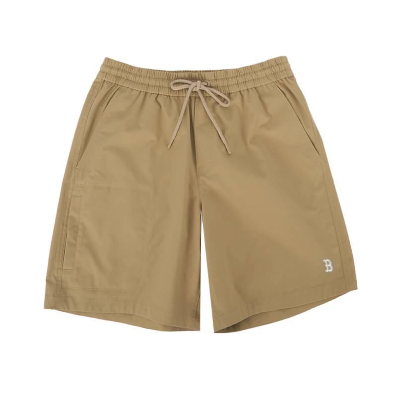 MLB Casual Shorts Unisex Boston Red Sox/Dark Beige Yellow Moderate 3ASMB0263-43BGD S