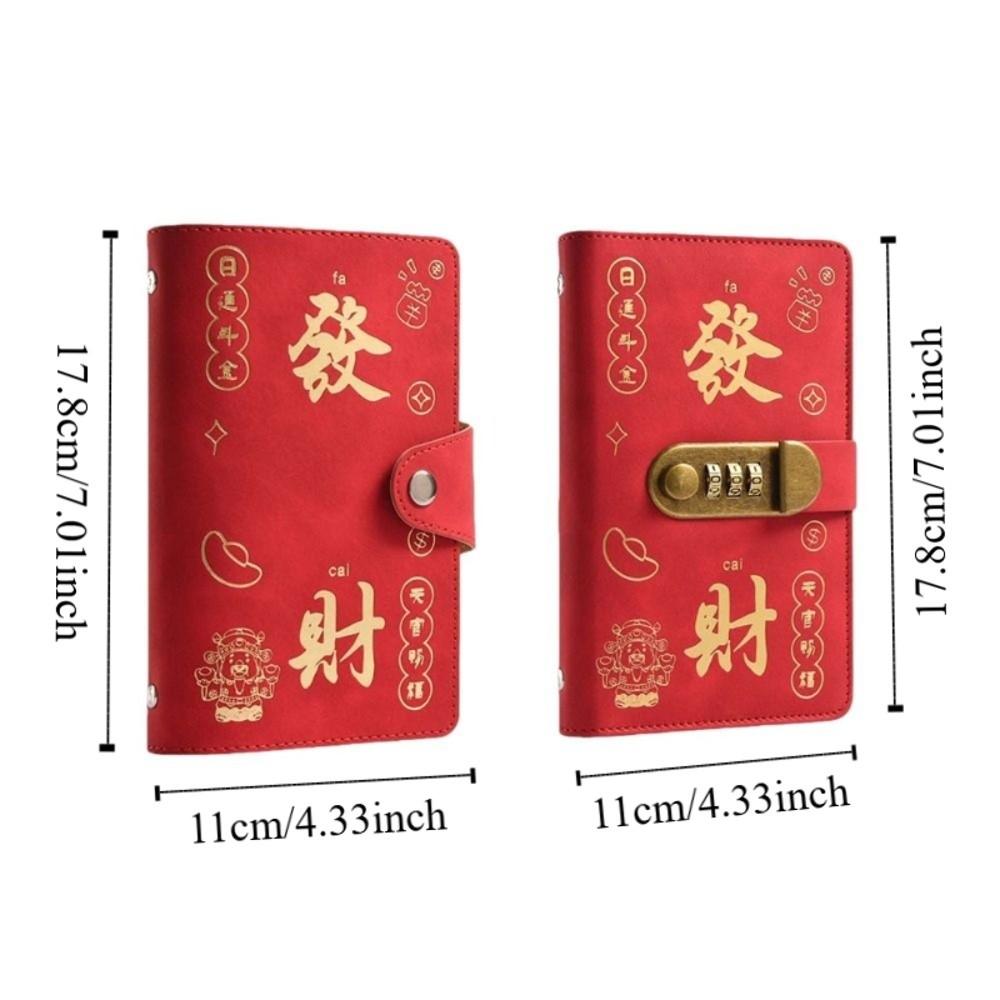 PU Leather Envelop Savings Challenges Book God of Wealth Style Cash Budget Notebook Money Planners