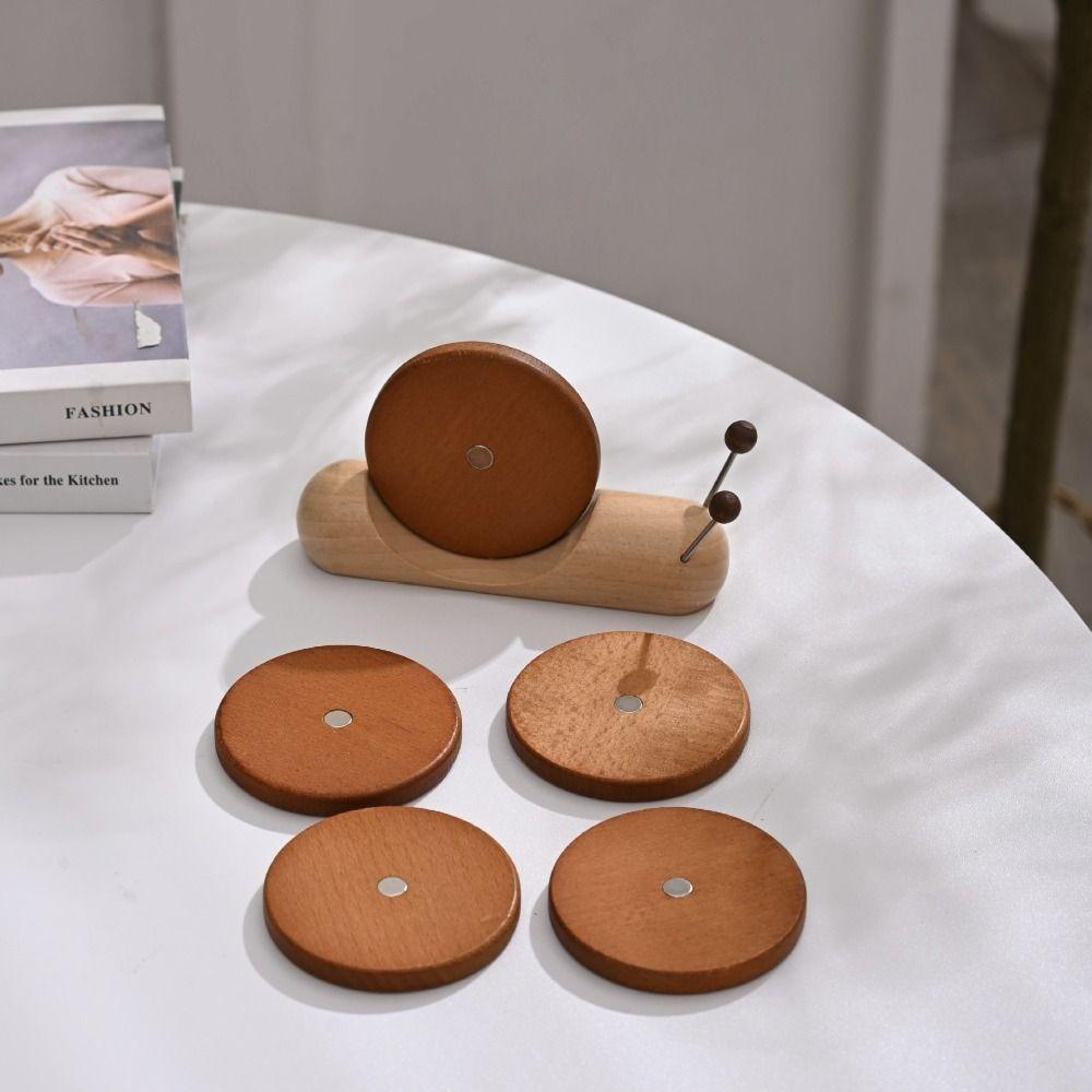 Magnetisches Anbringungs-Schnecken-Untersetzer-Set Rutschfeste Basis Schnecken-Schüsselunterlage Heimdekoration
