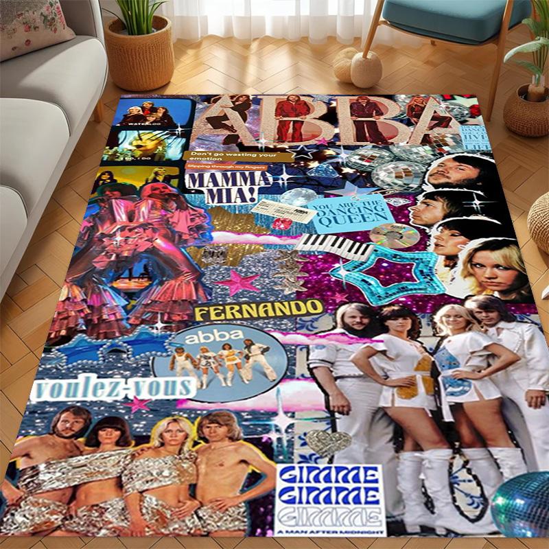 Tappeto ABBA Iconic Music Legacy Adatto a tutte le stagioni Tappetini da pavimento Regali di Natale Tappetino protettivo Decorazione per dormitorio
