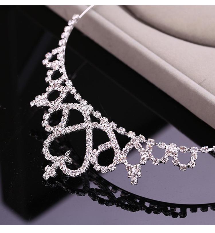 [Crown] Elegant Children's Performance Wedding Dress with Korean Diamond Crown Accessories