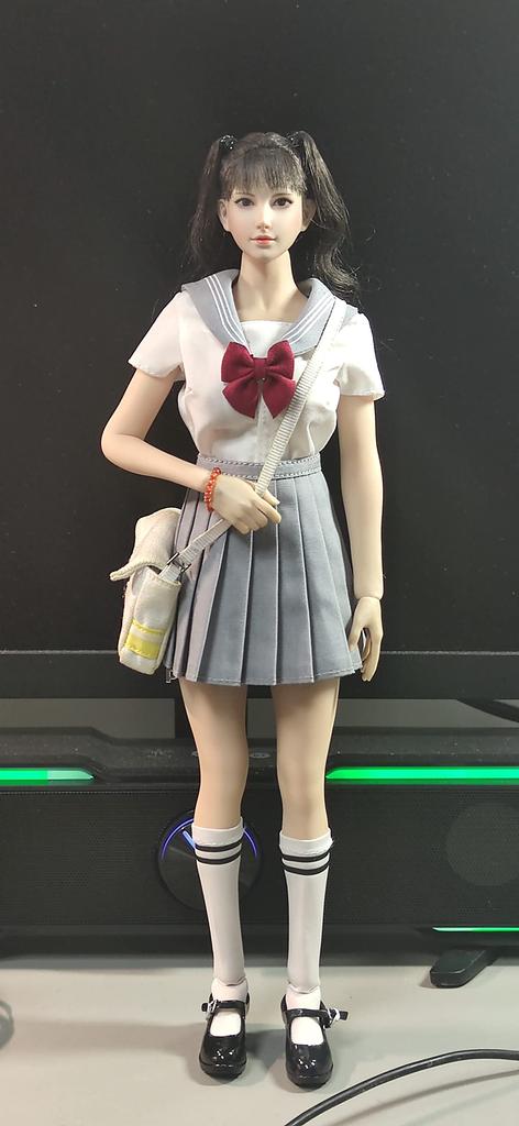 Spielzeug Hobbys Figur mit TBLeague Körper GS Reiner Stil High School Girl Weiß Grau JK Matrosenuniform Rock Version Schuhe und Socken Nicht & [TOYBARJAPAN]