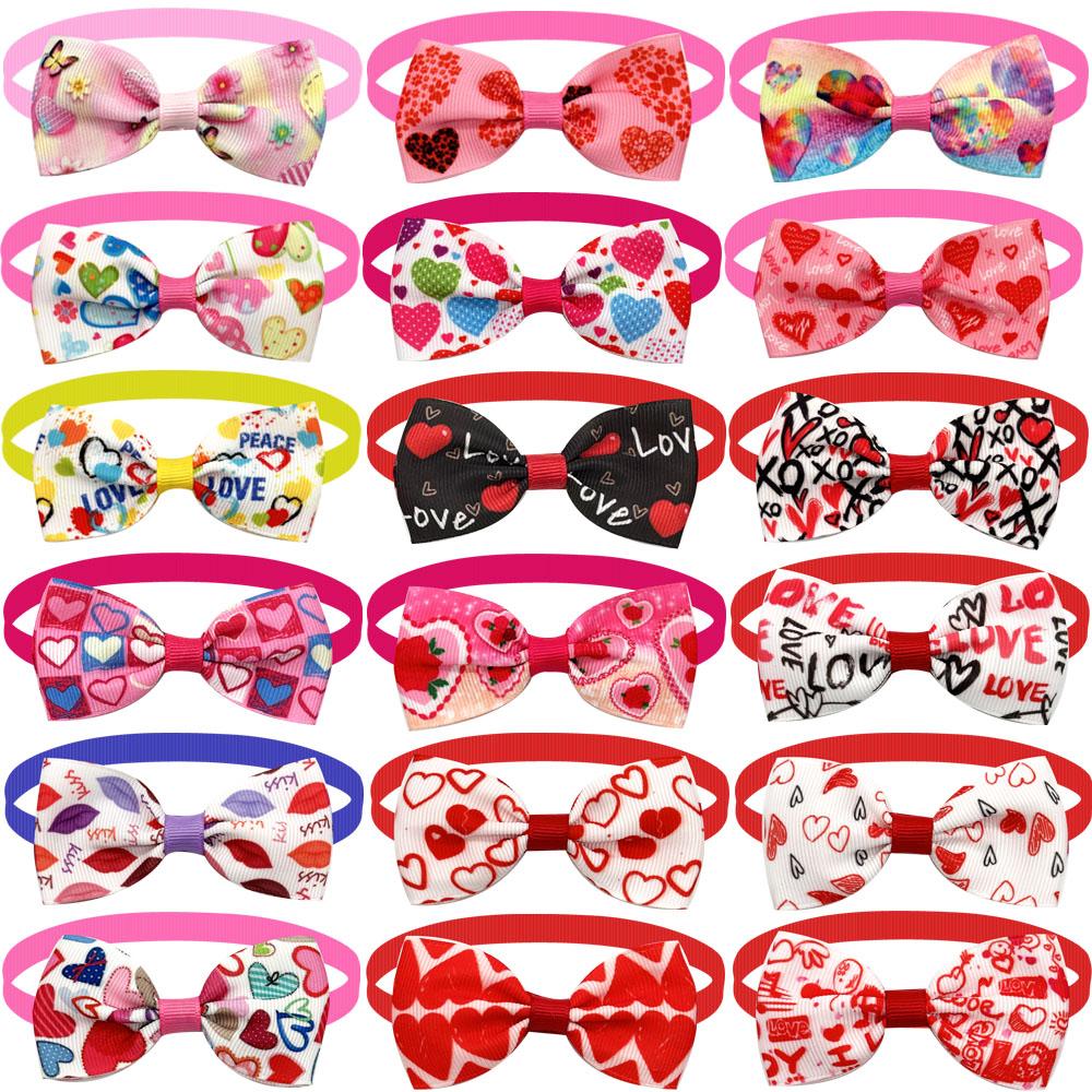 

50/100pcs Dog Bow Tie Valentine s Day Pet Supplies Dog Accessories Fashion Dog Bowtie Dog Grooming Products Small Dog Bowties 50pcs