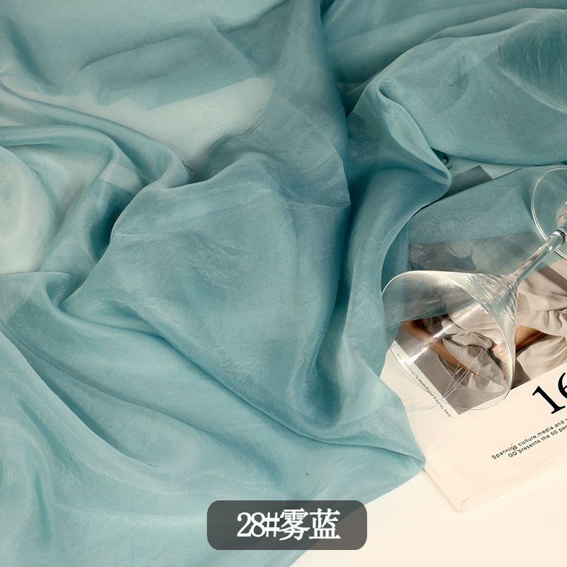 Skin-friendly Organza Fabric Per Meter for Clothes Skirts Dresses DIY Sewing Summer Translucent Soft Cloth Needlework Thin Plain
