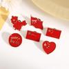Patriotic China Map Enamel Brooch: Five-Star Red Flag Commemorative for National Day Celebrations