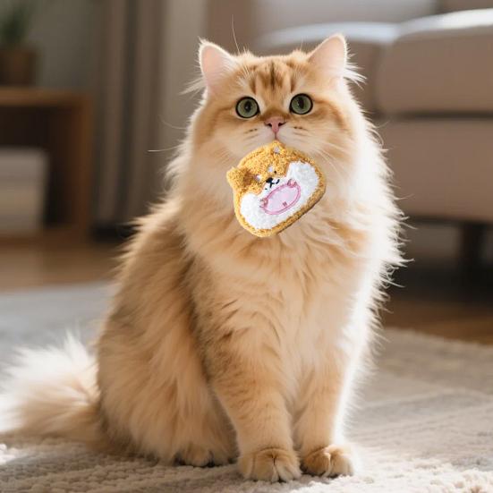 Pet Toy Cartoon Animal Shape Bite-Resistant Plush Toy with Dual Sound Design Mini Portable Size Crinkle Sound Pet Dog Toy